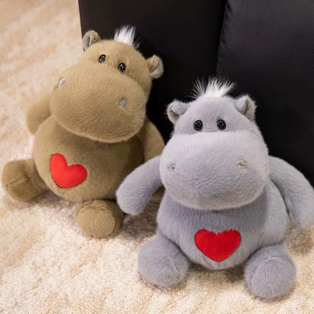 La Peluche Peluche hippopotame coeur