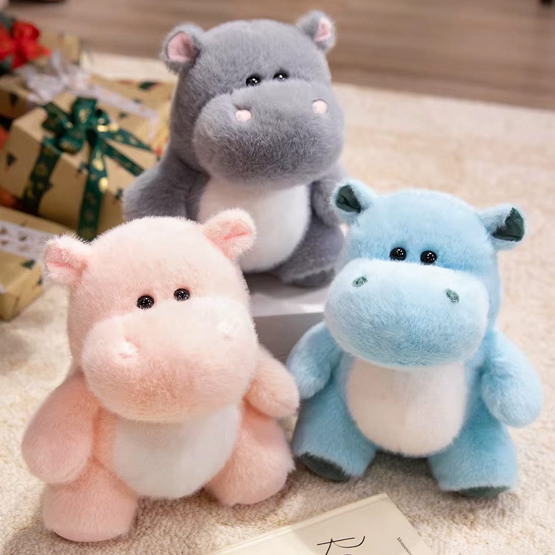 La Peluche Peluche hippopotame colorée