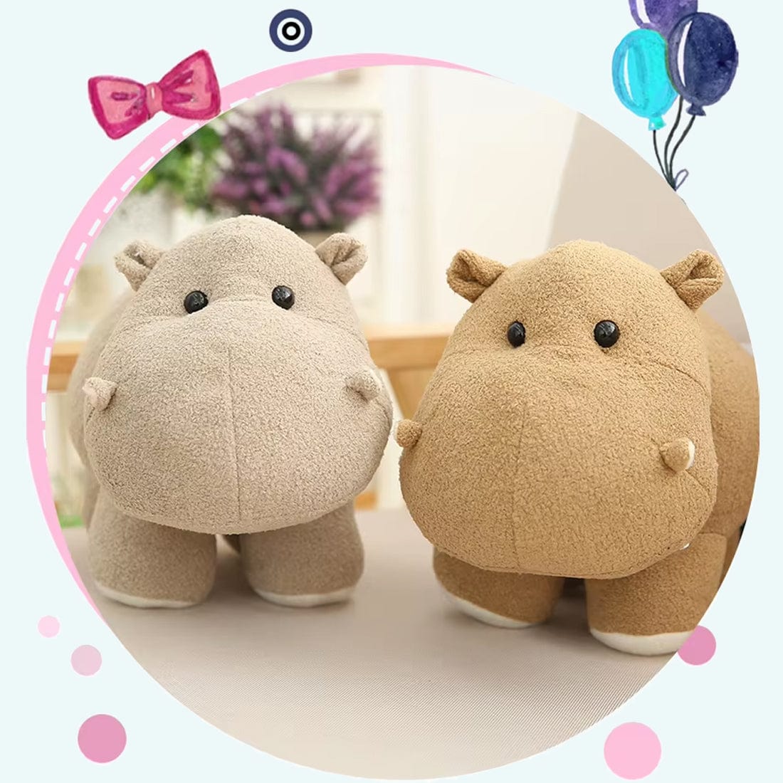 La Peluche Peluche hippopotame rondelet