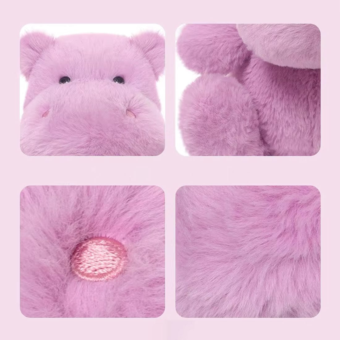 La Peluche Peluche hippopotame violet