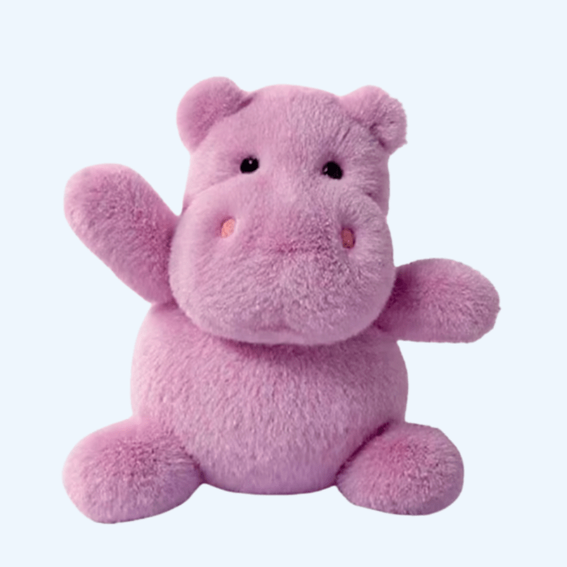 La Peluche Peluche hippopotame violet
