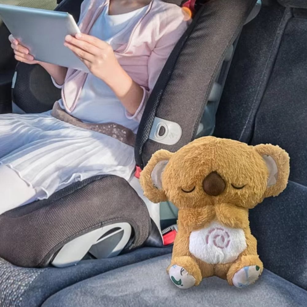 La Peluche Peluche koala jaune ou grise respirante musicale