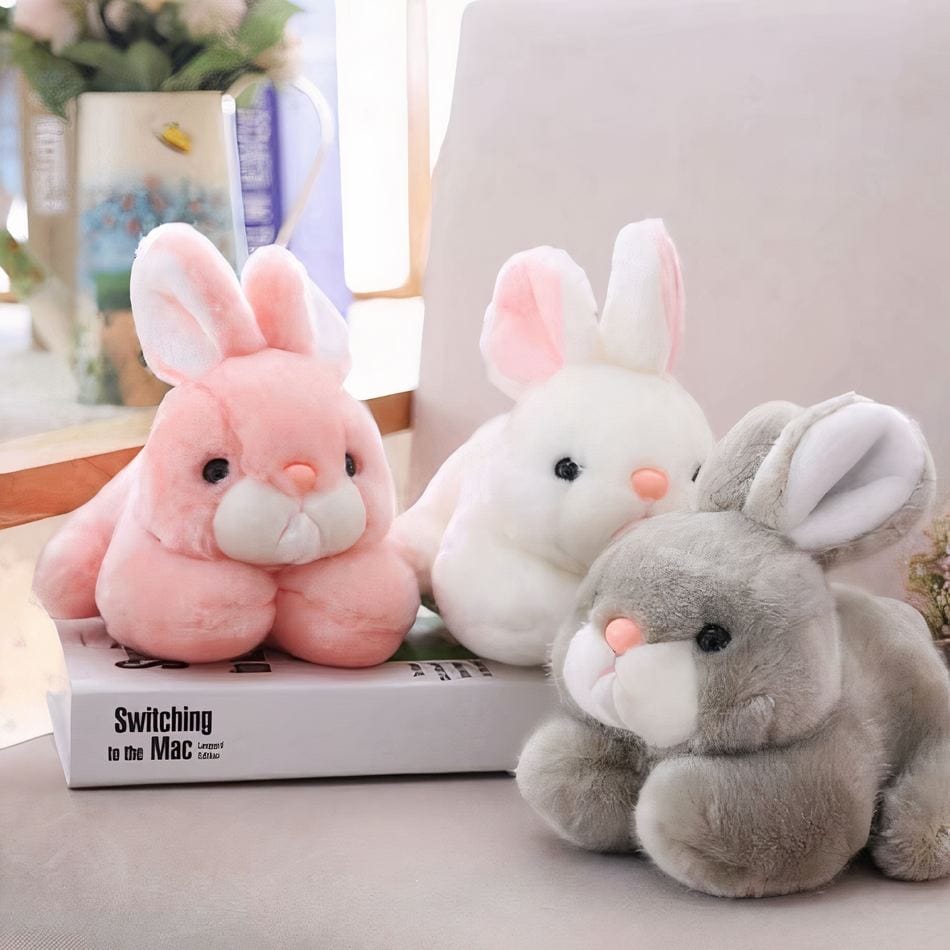 La Peluche Peluche lapin blanc moelleux