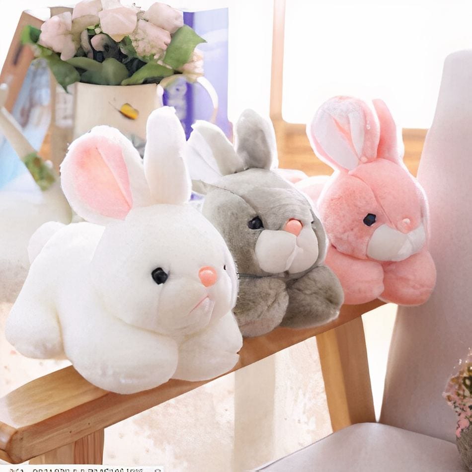La Peluche Peluche lapin blanc moelleux