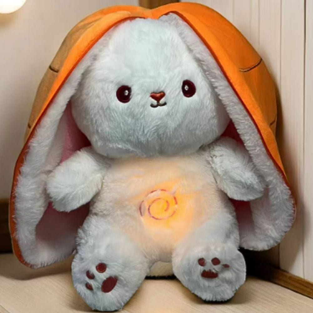 La Peluche Peluche lapin carotte respirante et berceuses