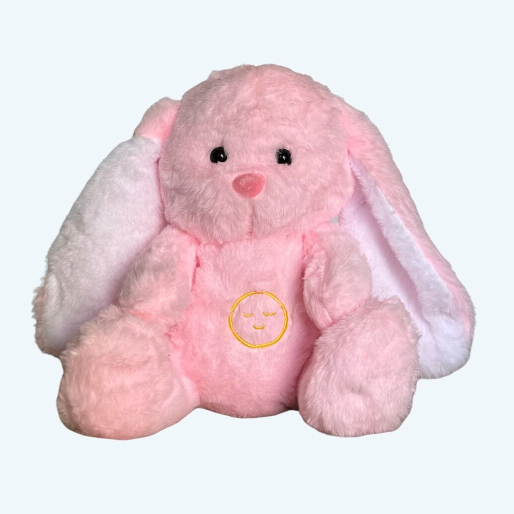 La Peluche Peluche lapin veilleuse rose respirante