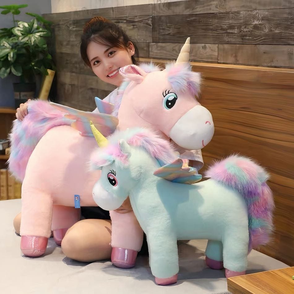 La Peluche Peluche licorne bleue originale