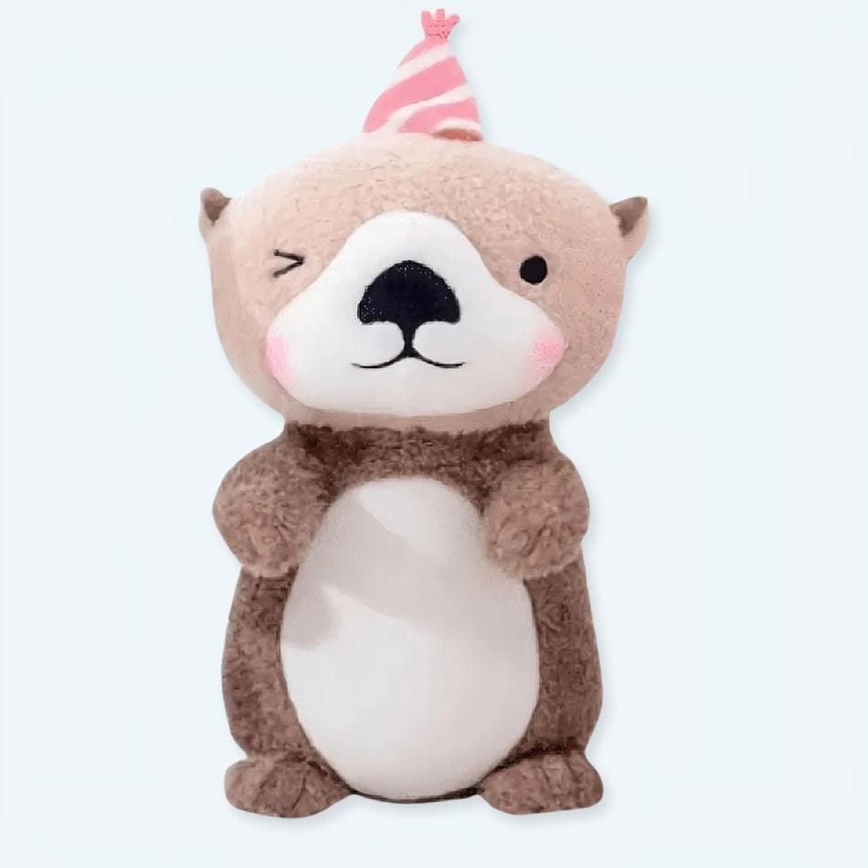 La Peluche Peluche loutre avec chapeau