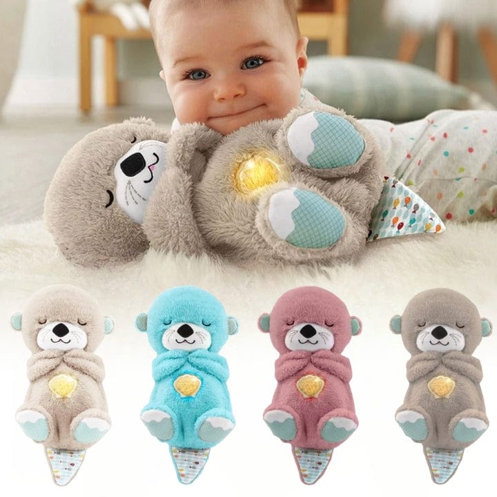 La Peluche Peluche loutre respirante avec berceuse relaxante