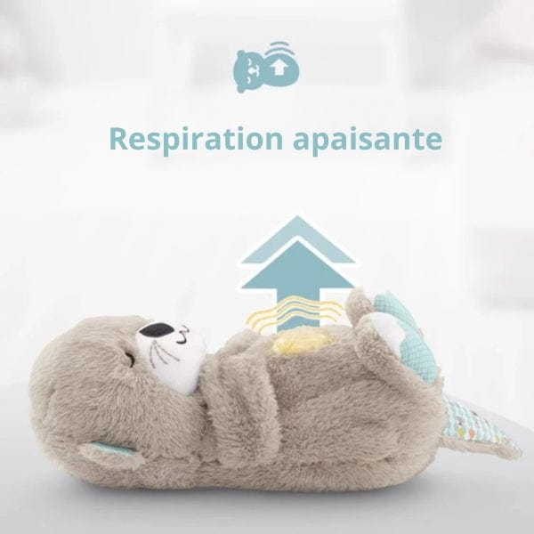 La Peluche Peluche loutre respirante avec berceuse relaxante
