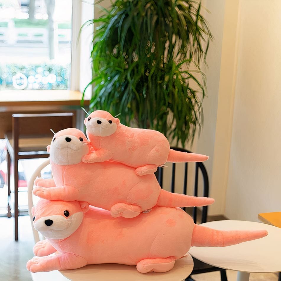 La Peluche Peluche loutre rose