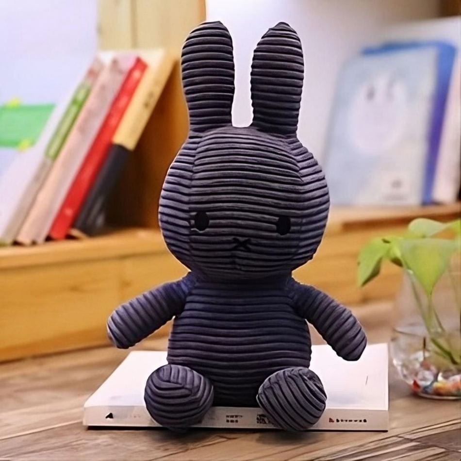 La Peluche Peluche Miffy bleu côtelé