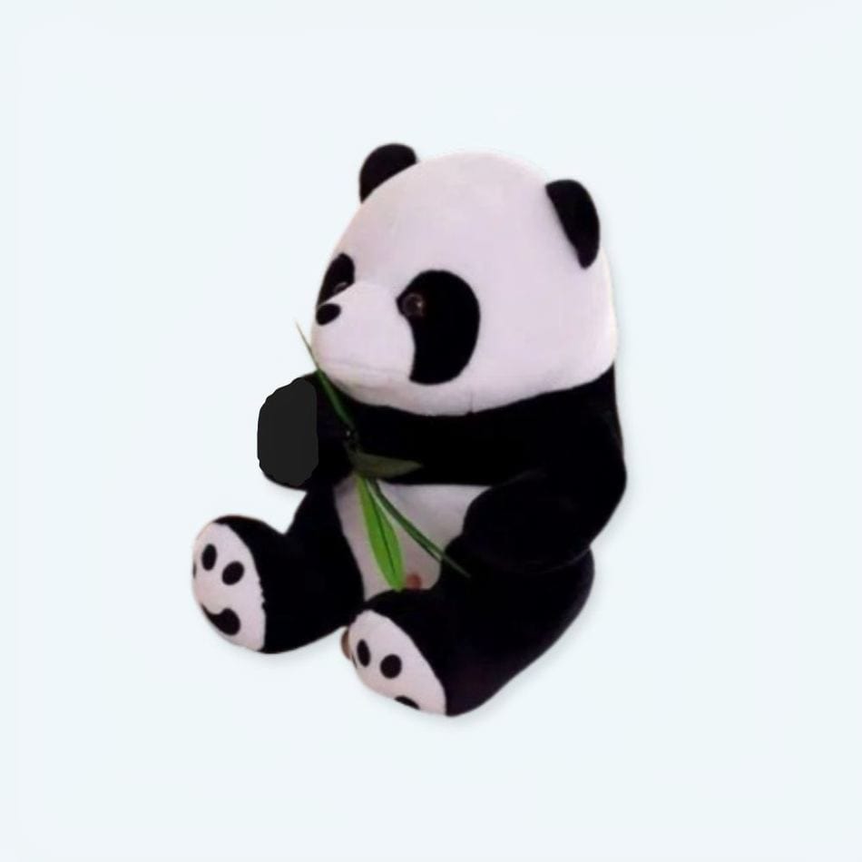 La Peluche Peluche panda avec feuilles