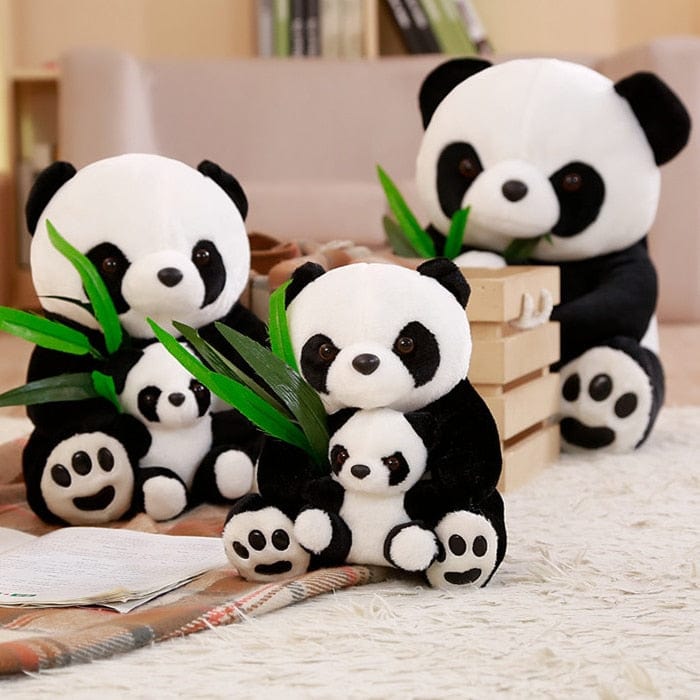 La Peluche Peluche panda maman et bébé