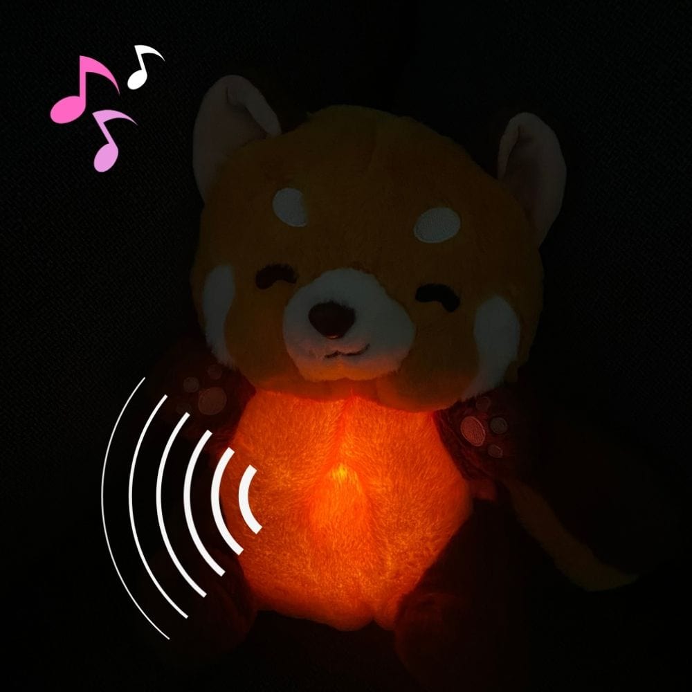 La Peluche Peluche panda roux respirante avec berceuse