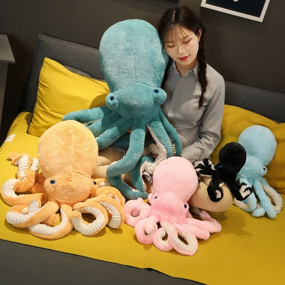 La Peluche Peluche pieuvre jaune adorable