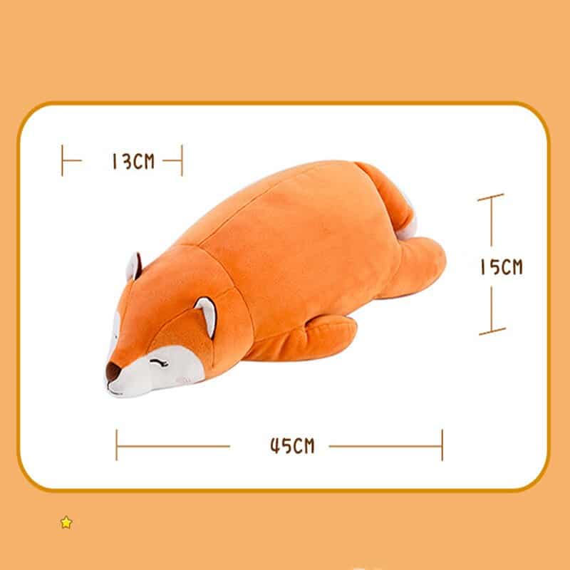 La Peluche Peluche renard allongé