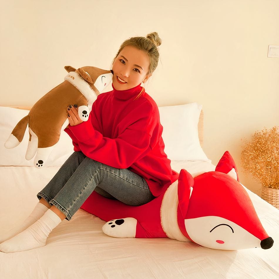 La Peluche Peluche renard rouge kawaii