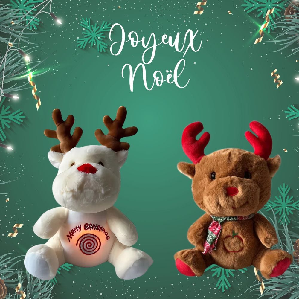 La Peluche Peluche renne de Noël respirante avec berceuses douce