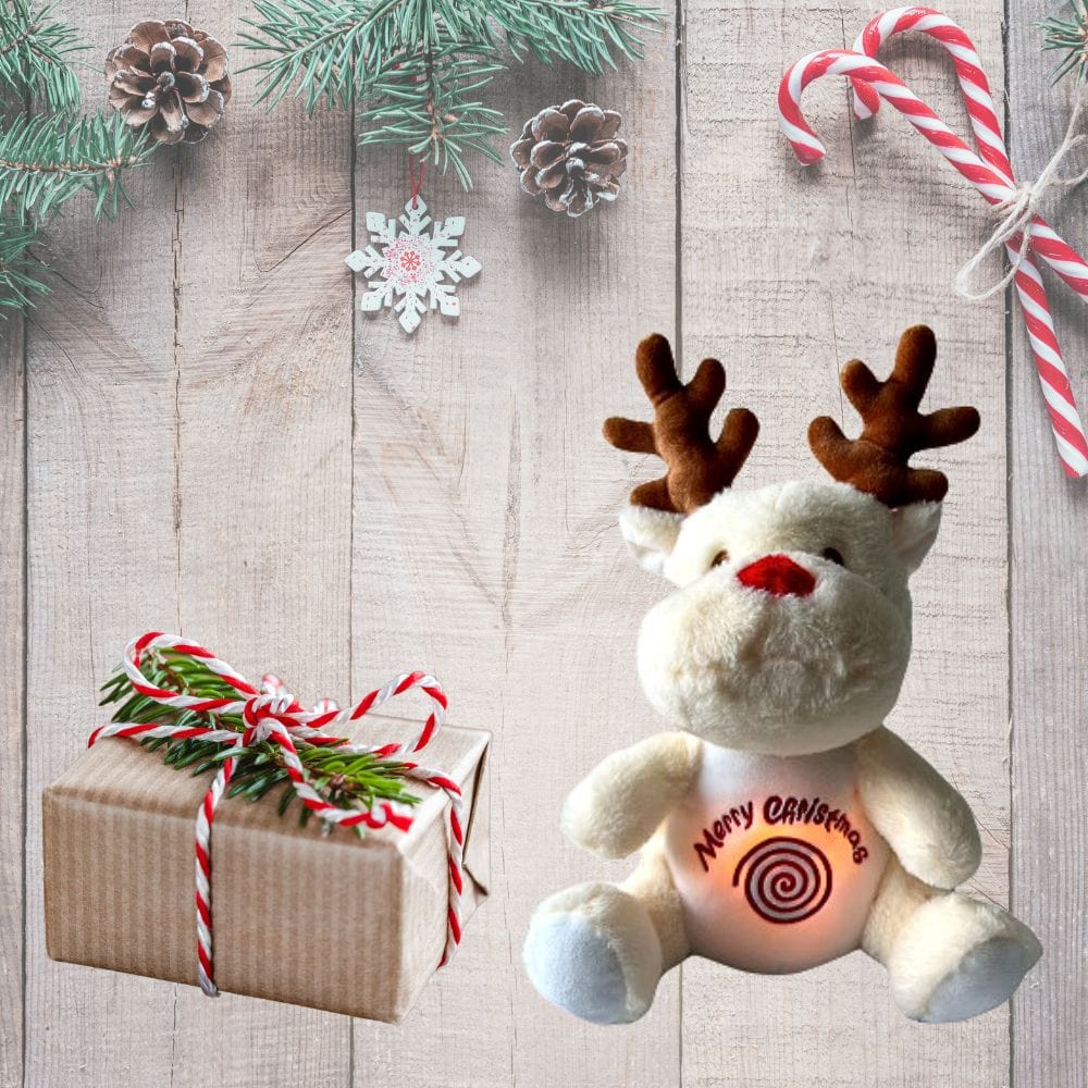 La Peluche Peluche renne de Noël respirante avec berceuses douce