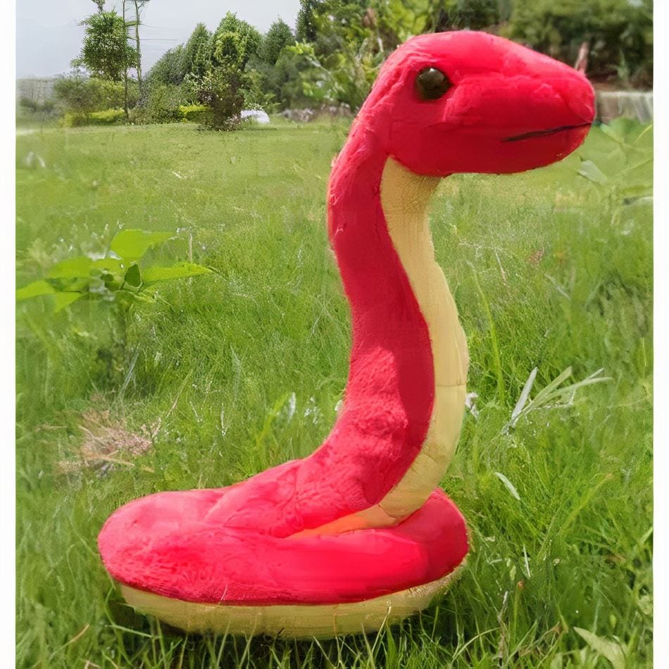 La Peluche Peluche serpent rouge et jaune