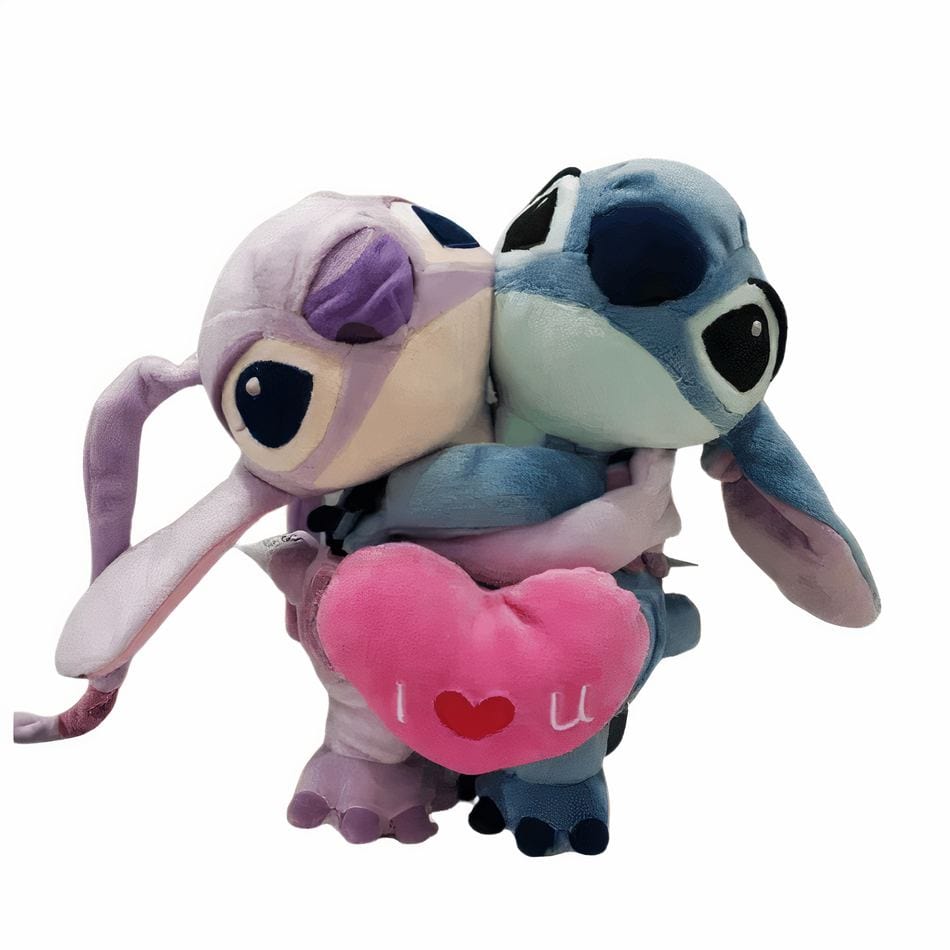 La Peluche Peluche Stitch et Angel câlin