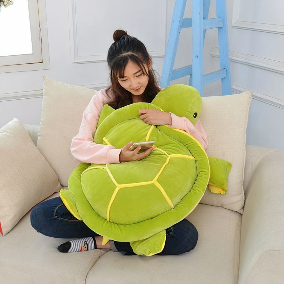 La Peluche Peluche tortue coussin confort