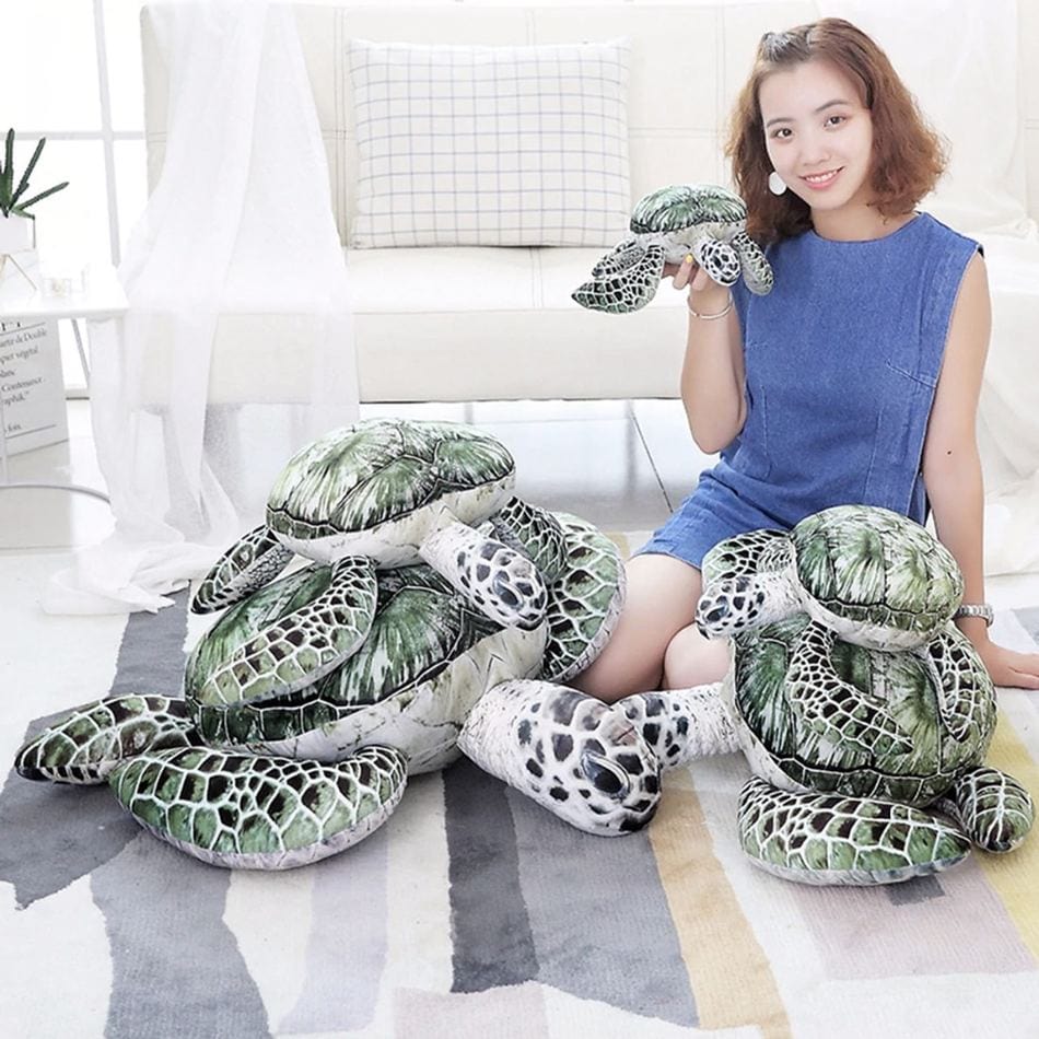 La Peluche Peluche tortue de mer verte