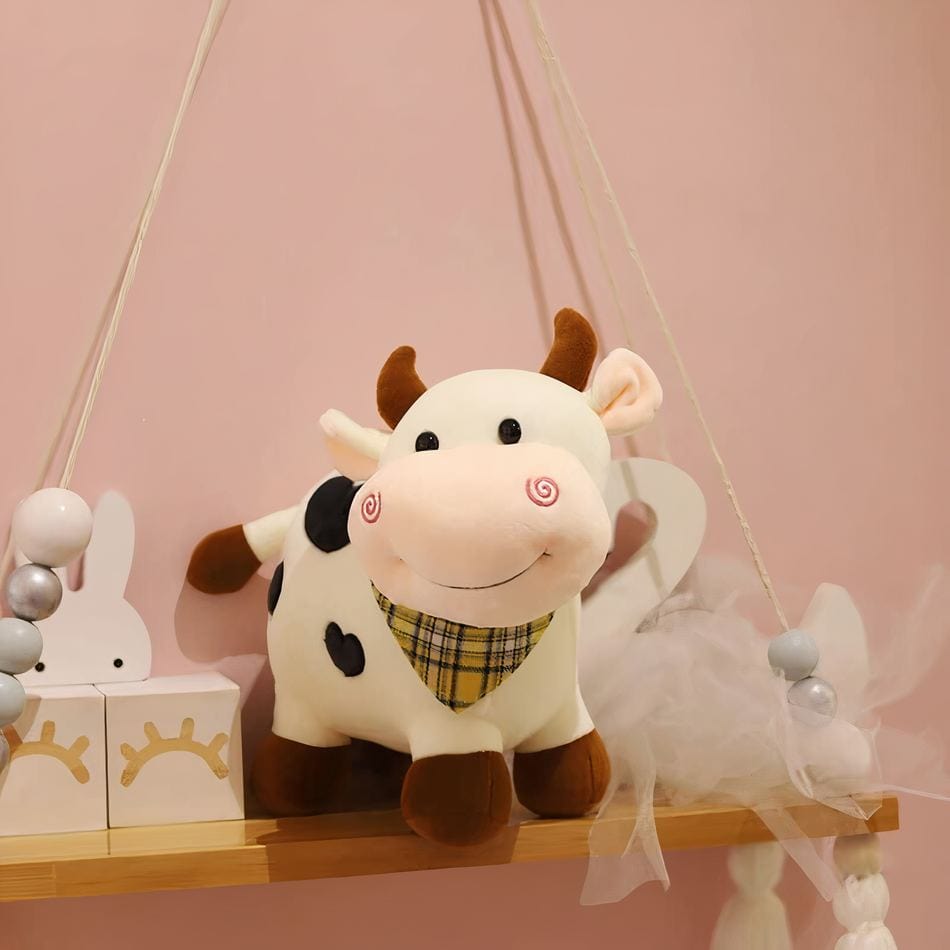 La Peluche Peluche vache motif coeur