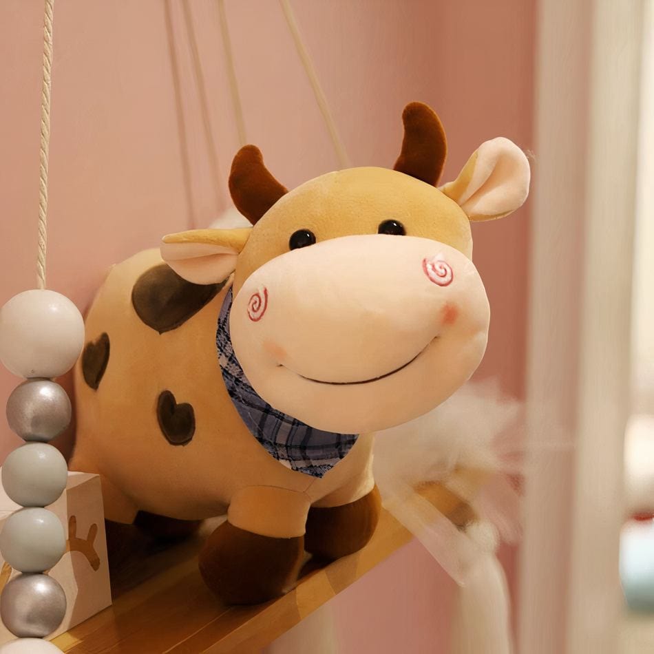 La Peluche Peluche vache motif coeur
