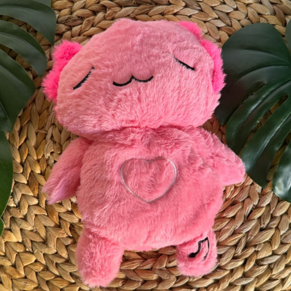 La Peluche Peluche veilleuse Axolotl respirante avec berceuses
