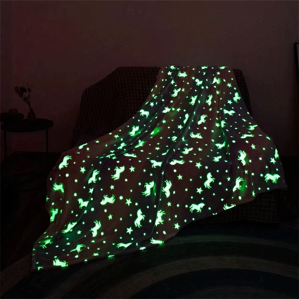 La Peluche Plaid licorne brillant