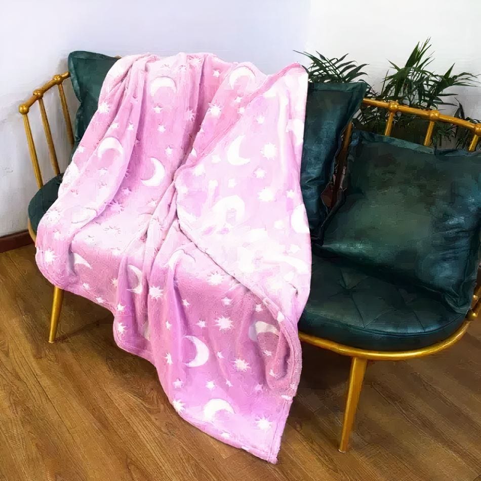 La Peluche Plaid lune et étoile éclairantes