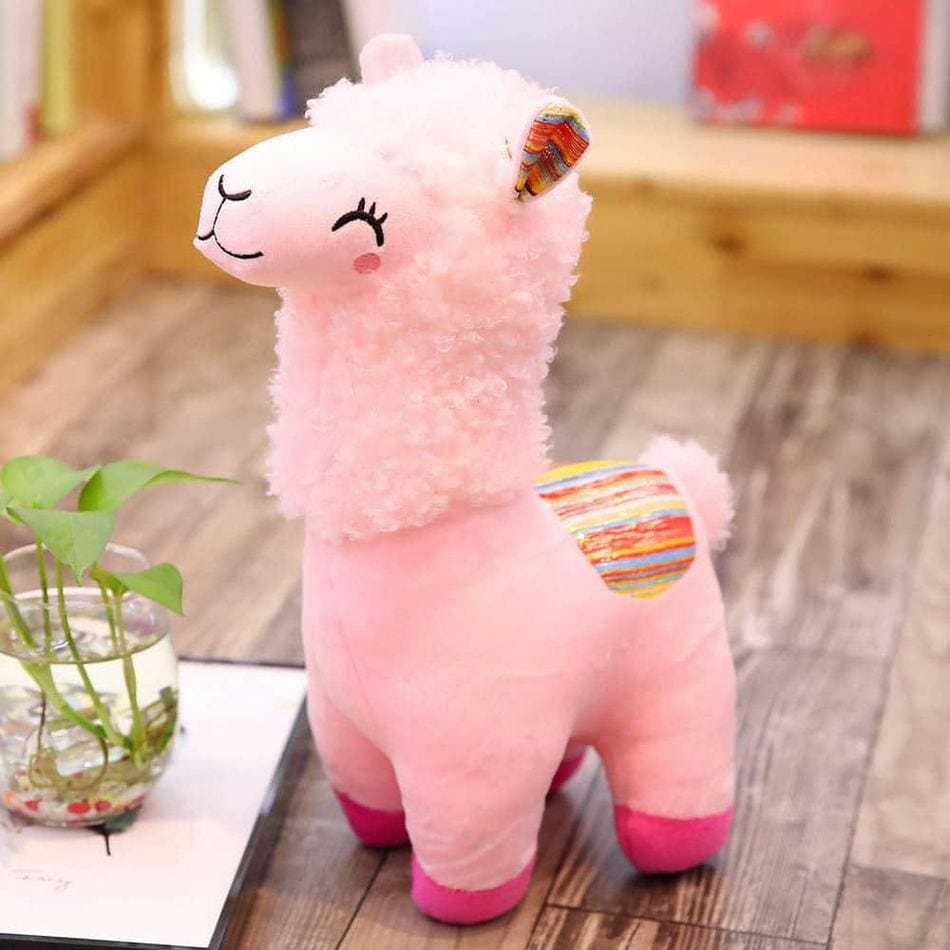 La Peluche Rose / 25cm Peluche alpaga souriant