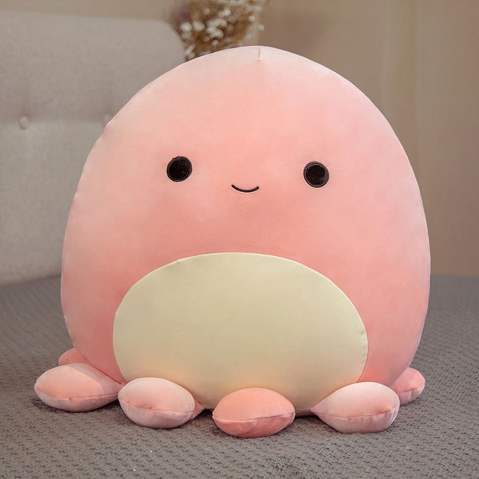 La Peluche Rose / 25cm Peluche pieuvre oreiller agréable