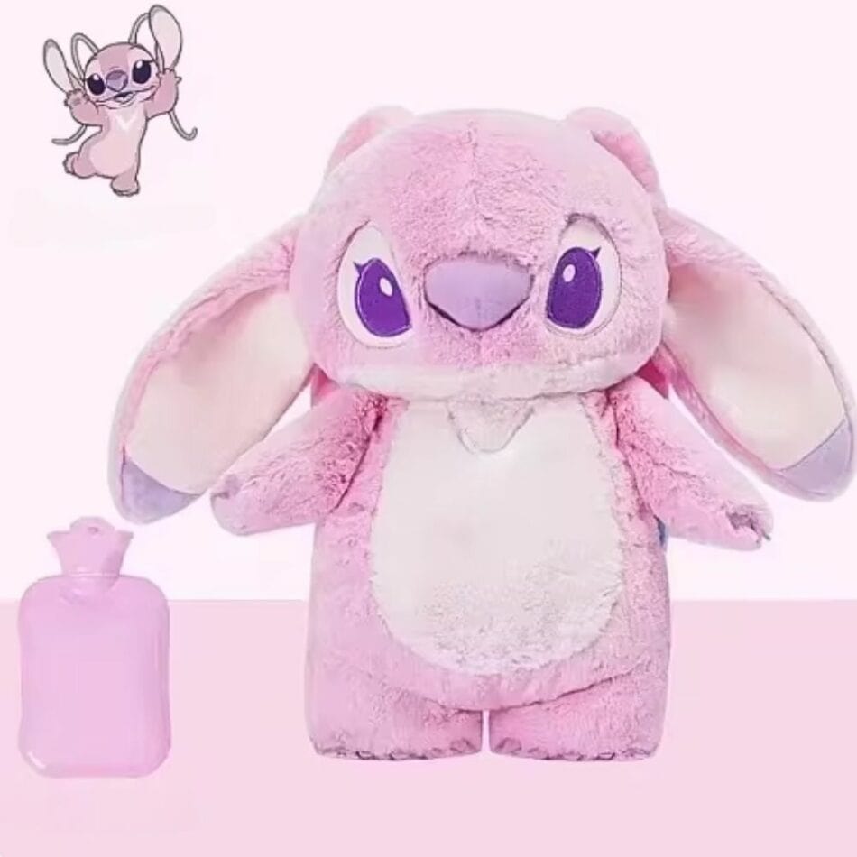 La Peluche Rose Peluche bouillotte Stitch ou Angel