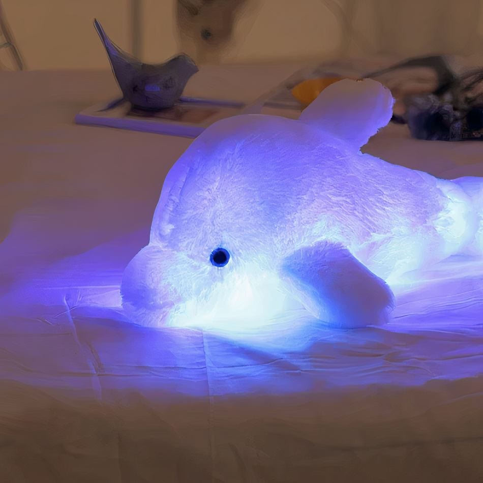 La Peluche Rose Peluche dauphin lumineux