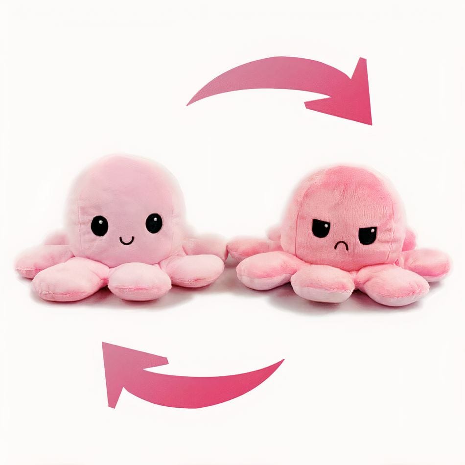 La Peluche Rose Peluche pieuvre Octopus réversible
