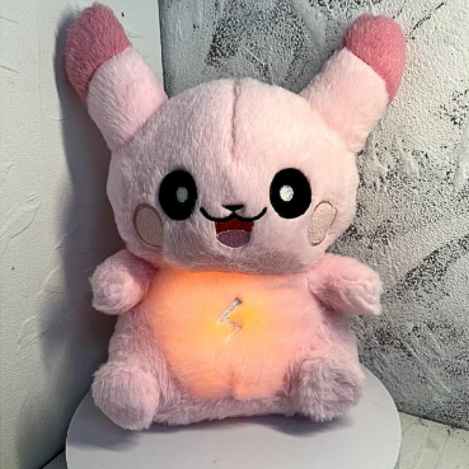 La Peluche Rose Peluche Pikachu respirante avec berceuses
