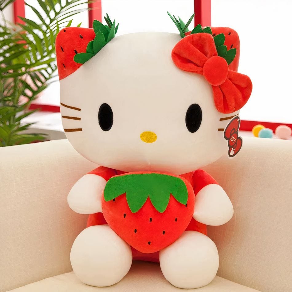 La Peluche Rouge Peluche Hello Kitty Kawaii fraise