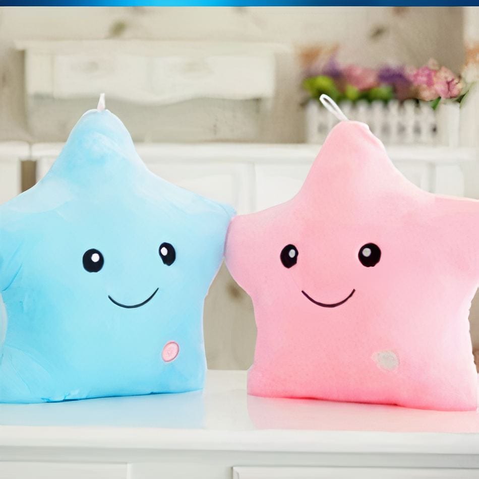 La Peluche Veilleuse peluche en forme d’étoile brillante