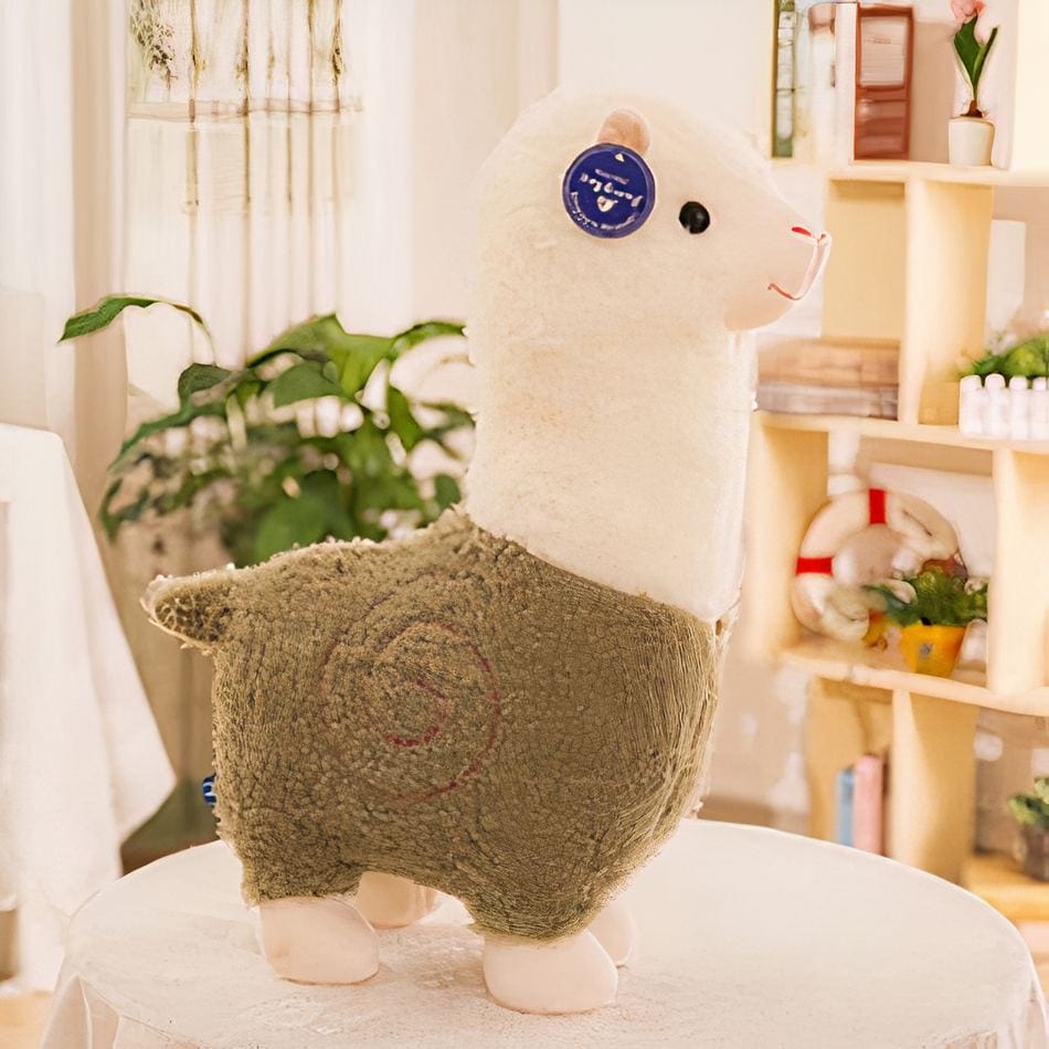 La Peluche Vert Peluche alpaga à robe colorée