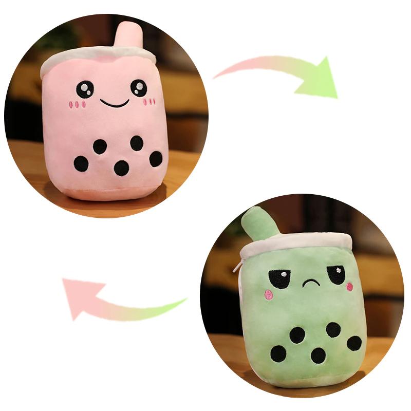 La Peluche Vert Peluche Bubble tea réversible enfant