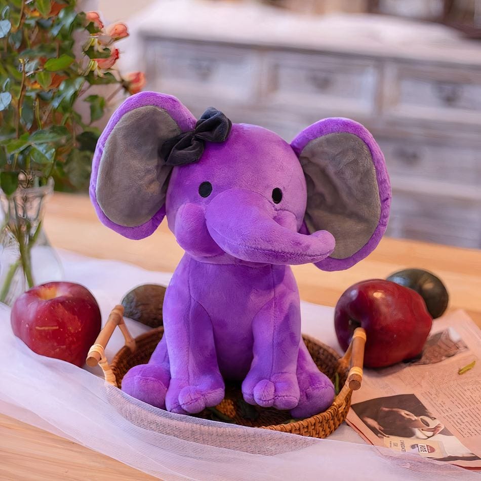 La Peluche Violet Peluche éléphant colorée