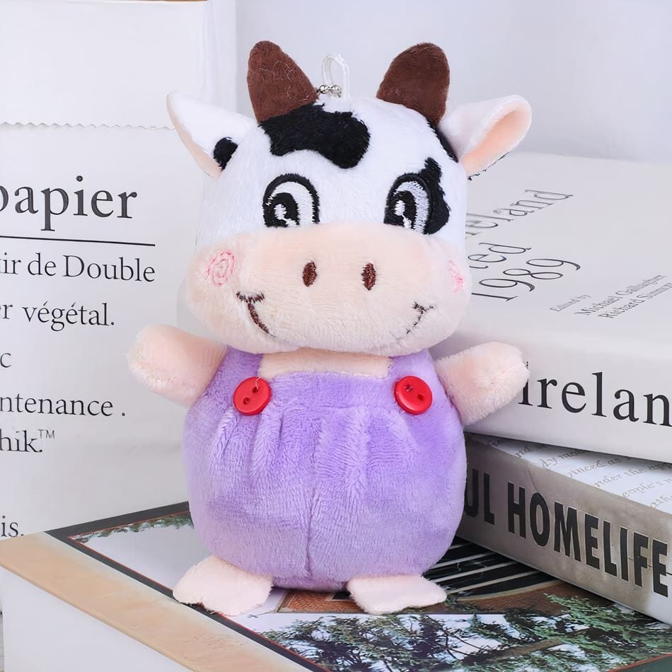 La Peluche Violet Peluche vache porte-clés