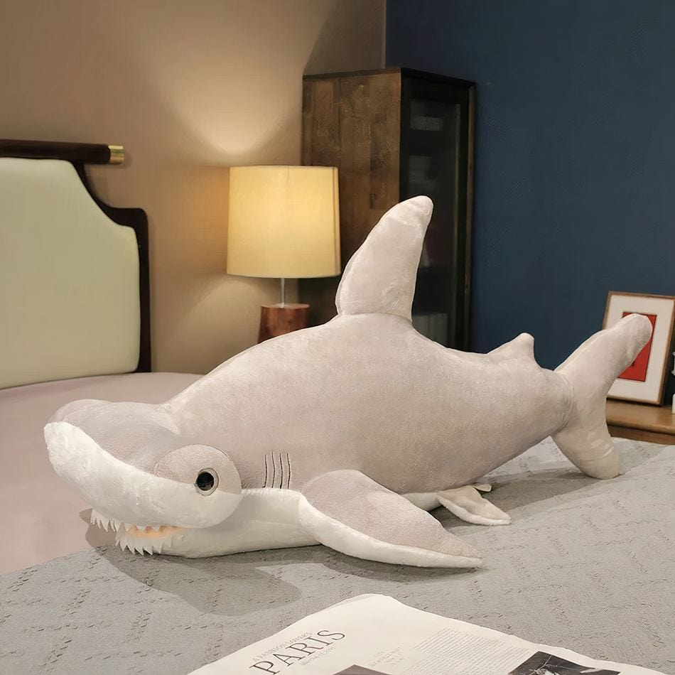 La Peluche 100cm / gris Peluche requin marteau géante