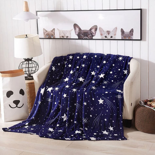 La Peluche 100x70cm Plaid étoiles éclairantes