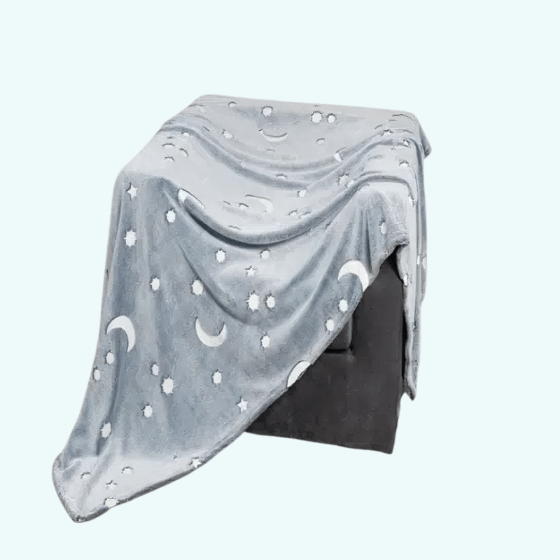 La Peluche 100x75cm Plaid lumineux lune doux