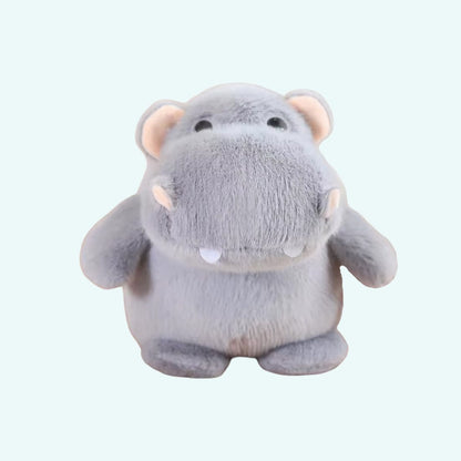 La Peluche 12cm Peluche hippopotame gris