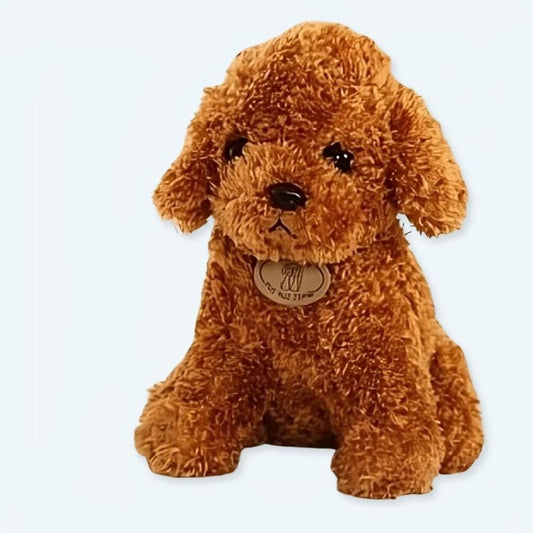 La Peluche 18cm Peluche caniche camel